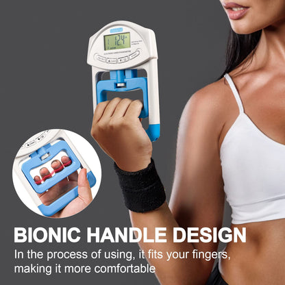 Hand Dynamometer Grip Strength Trainer - Electronic Hand Grip Strength Tester Grip Strengthener Hand Exerciser Meter Digital Hand Grip Training Gauge 198Lbs / 90Kgs