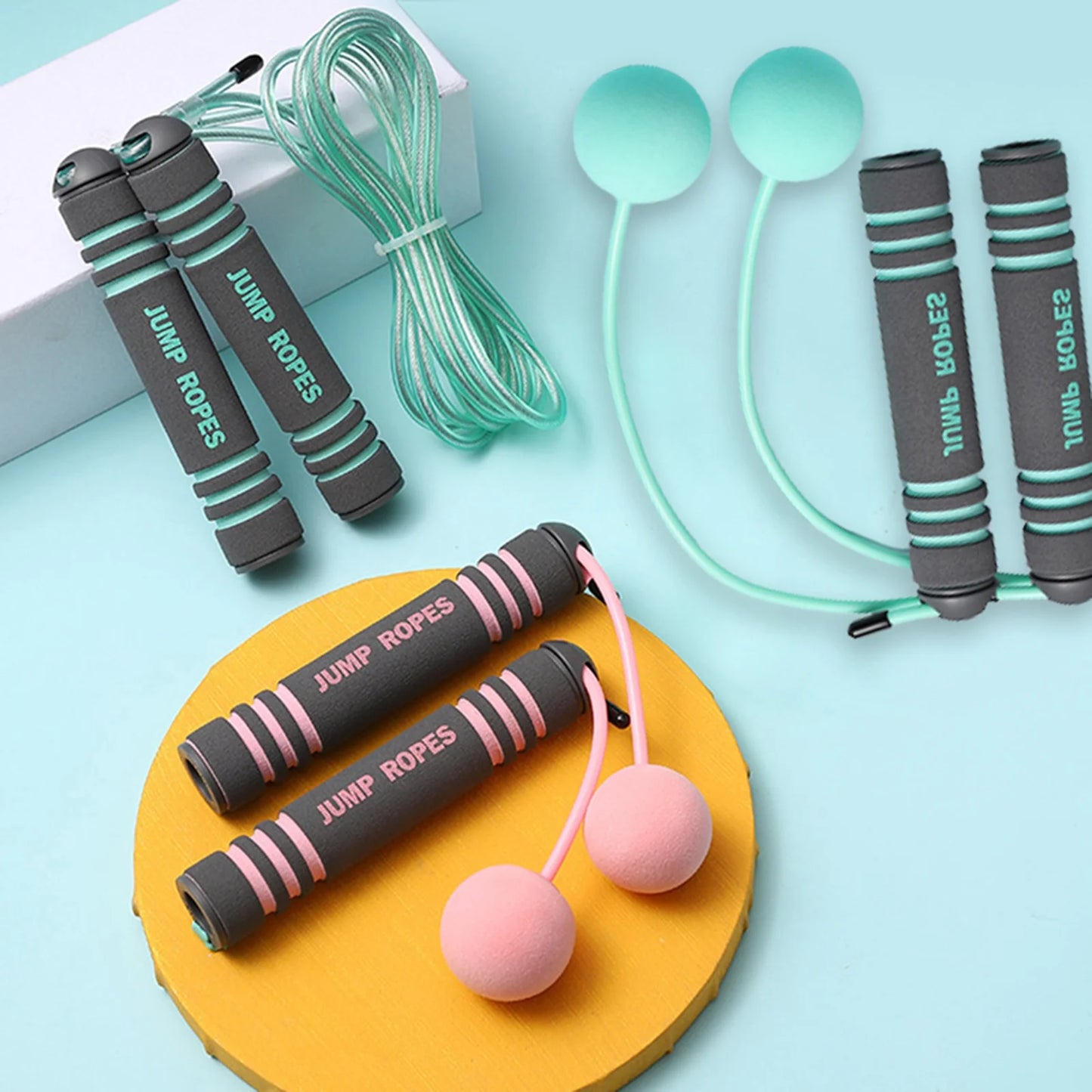 Cordless Jump Rope, Wireless Skipping Rope with Two Balls, Indoor Fast Speed Tangle Free Skipping Rope for Fitness, Suitable for Boxing MMA WOD Training