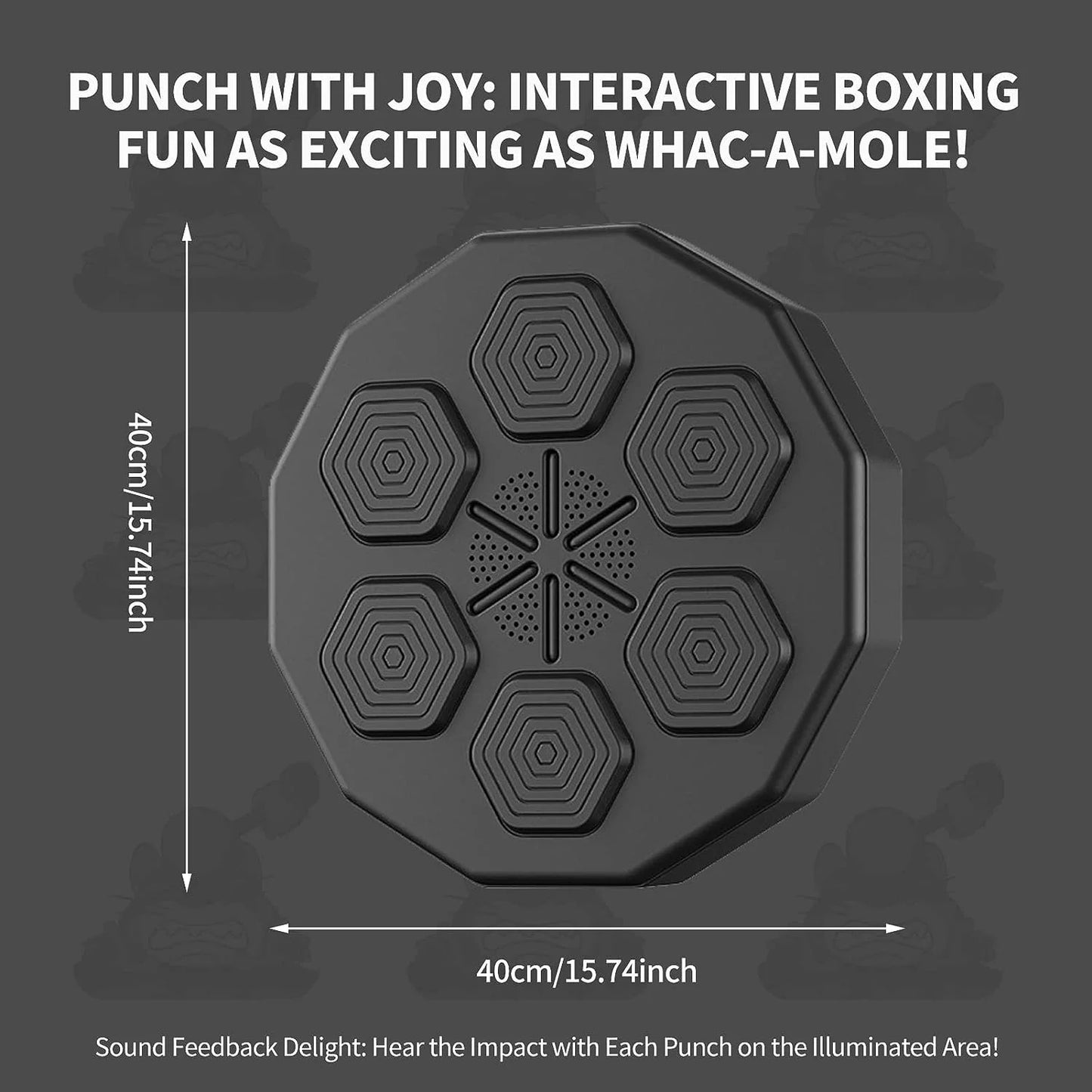Music Boxing Machine, Smart Boxing Equipment with a Three-Layer Shock Absorption Configuration, Enjoy the Pressure Release, Perfect for Boxing Machine and Boxing Target Workouts