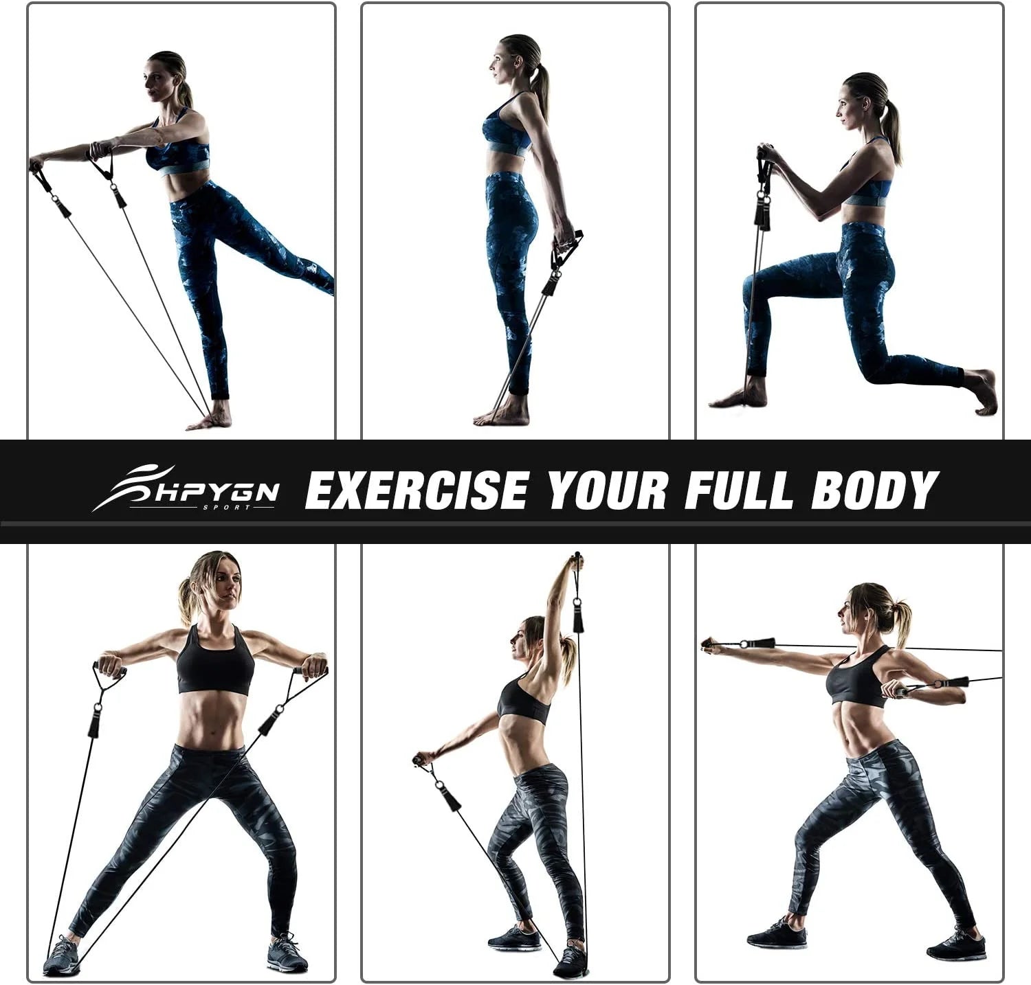 250Lb Resistance Bands, Exercise Bands with Handles, Workout Bands with Door Anchor and Ankle Straps, for Heavy Resistance Training, Physical Therapy, Shape Body, Yoga, Home Workout Set