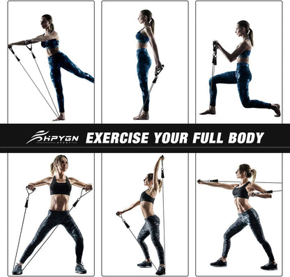 250Lb Resistance Bands, Exercise Bands with Handles, Workout Bands with Door Anchor and Ankle Straps, for Heavy Resistance Training, Physical Therapy, Shape Body, Yoga, Home Workout Set