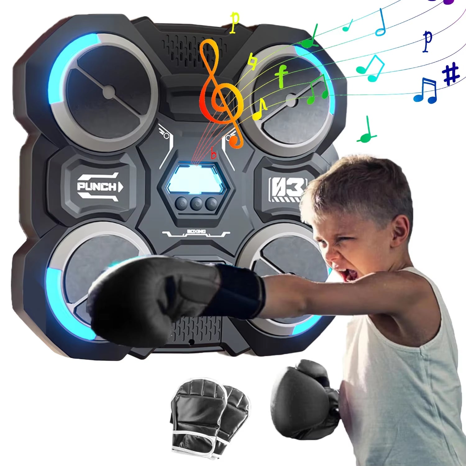 Funny Music Boxing Machine for Children Smart Music Boxing Machine Wall Mounted Decompression Wall Target Toys Boxing Trainer