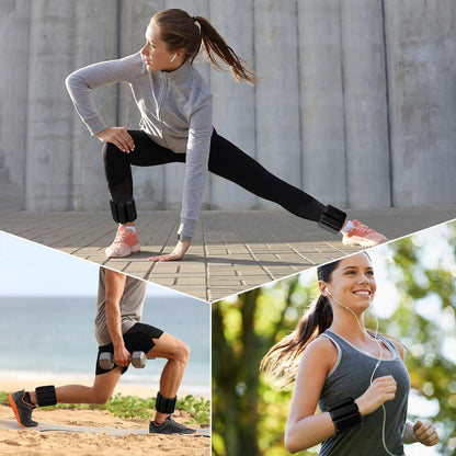 Bangles 2Pc Body Weight Set Wrist Leg Weight & Ankle Weights - 1Lbs Each Wrist