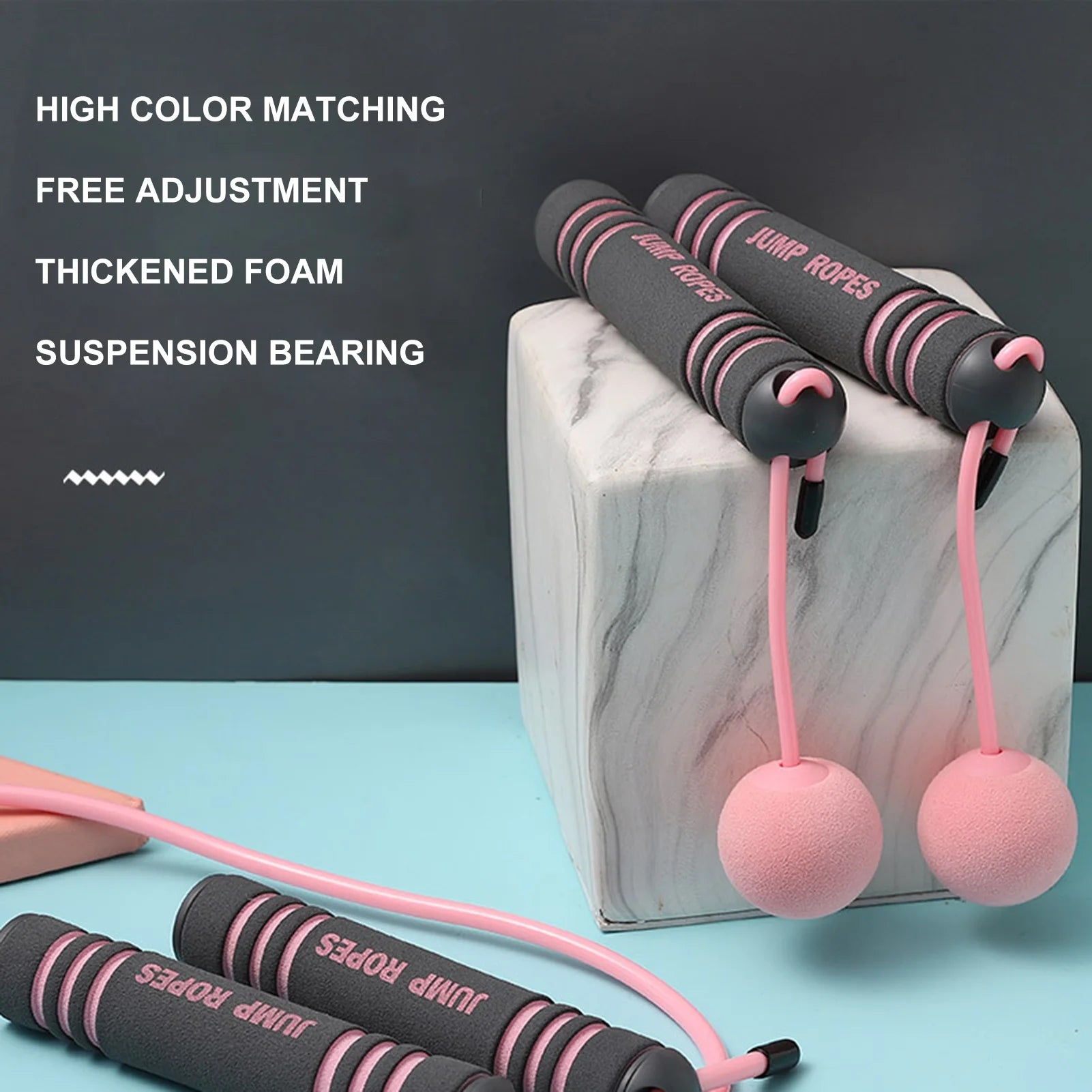 Cordless Jump Rope, Wireless Skipping Rope with Two Balls, Indoor Fast Speed Tangle Free Skipping Rope for Fitness, Suitable for Boxing MMA WOD Training