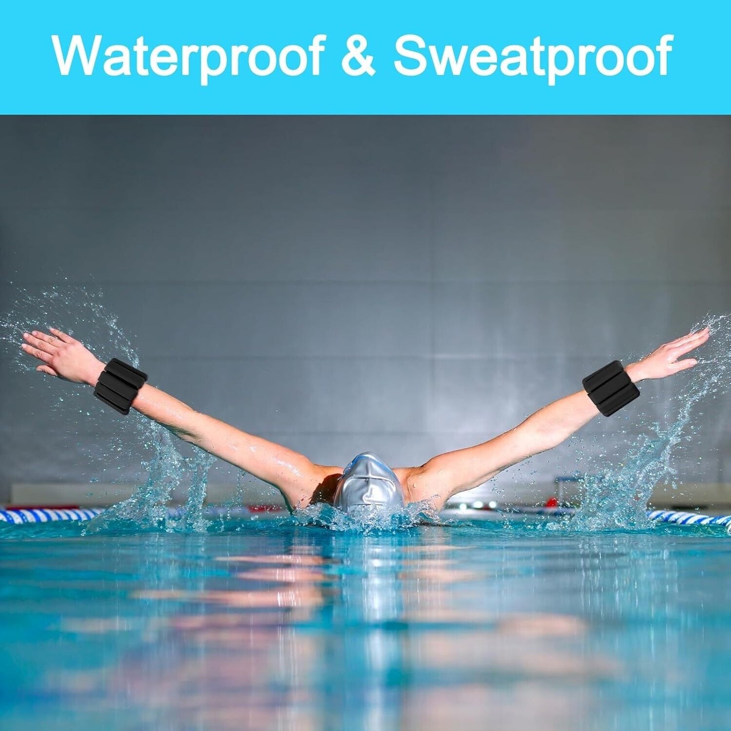 Bangles 2Pc Body Weight Set Wrist Leg Weight & Ankle Weights - 1Lbs Each Wrist