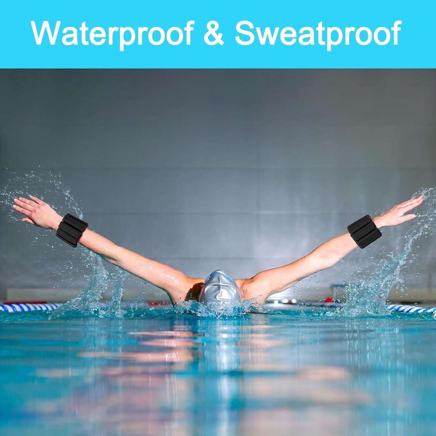 Bangles 2Pc Body Weight Set Wrist Leg Weight & Ankle Weights - 1Lbs Each Wrist